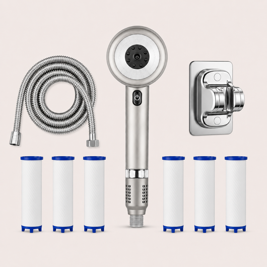 Pommeau de douche filtrant Limpid I Grès Cendré