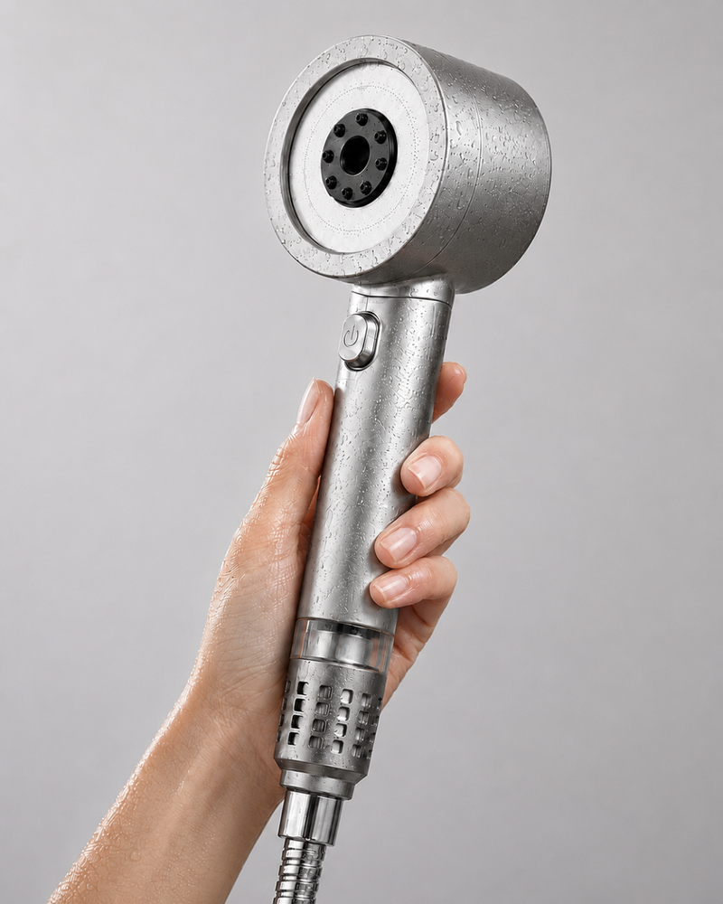 Pommeau de douche filtrant Limpid I Grès Cendré