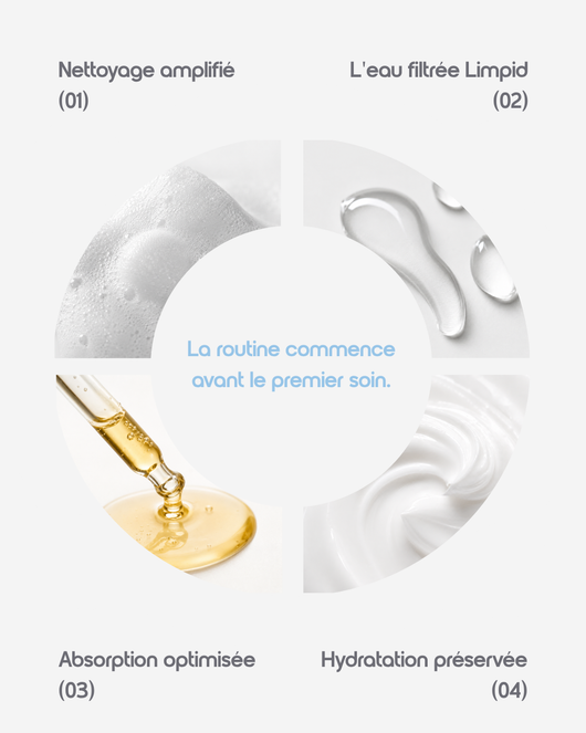 Pommeau de douche filtrant Limpid I Grès Cendré