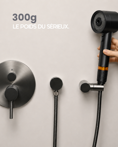 Pommeau de douche filtrant Limpid I Acier Brumeux