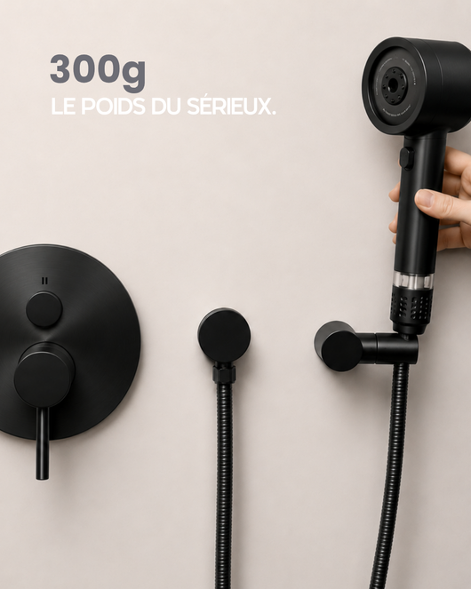 Pommeau de douche filtrant Limpid I Noir Obsidienne