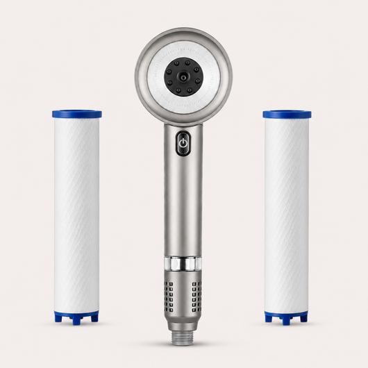 Pommeau de douche filtrant Limpid I Grès Cendré